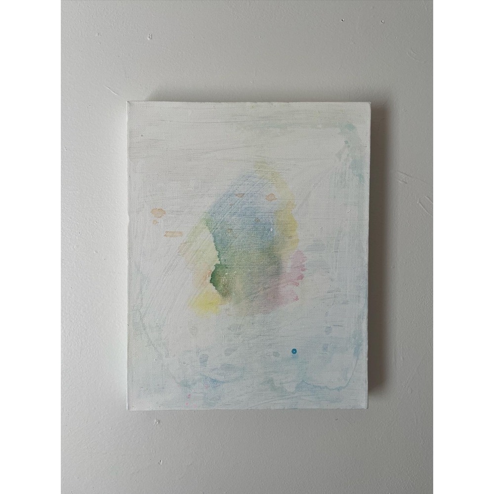 Limitless Time Abstract Canvas‎ Painting Christ Tomb Inspired Art 11x14 White